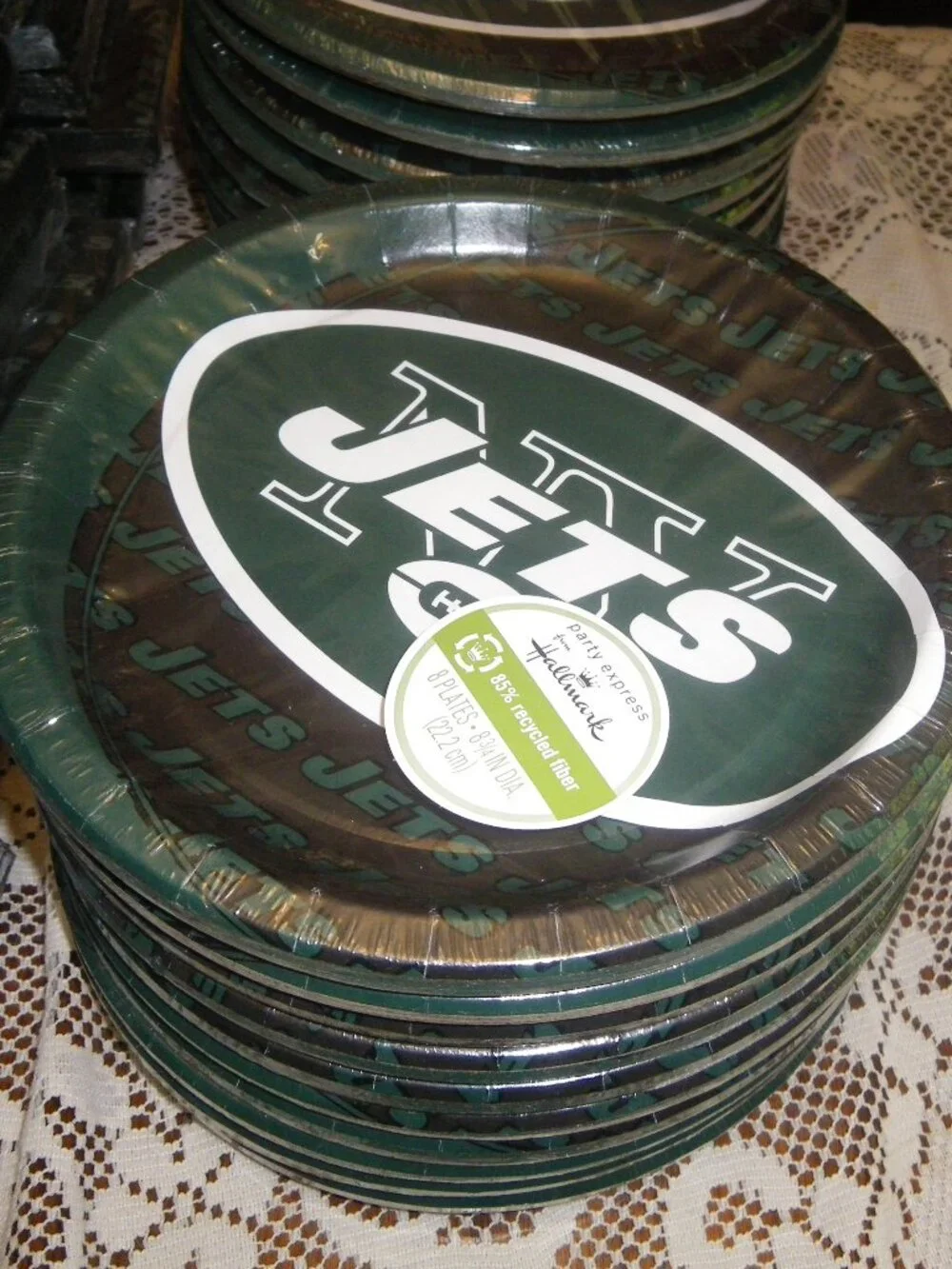 NFL Hallmark Party Pack! New York Jets 1,296 Plates 656 Napkins